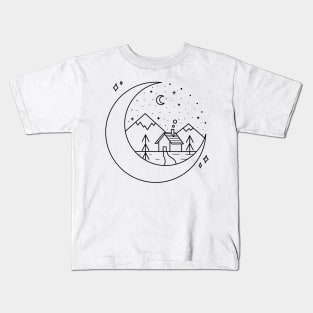 Minimalist starry night Kids T-Shirt